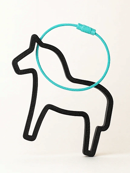 Брелок, обвес на сумку DARI DARI «Лошадка», чёрный, 7 см, фото 1.