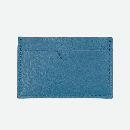 Визитница ручной работы, Kokosina bags, натуральная кожа, васильковый, фото 2.