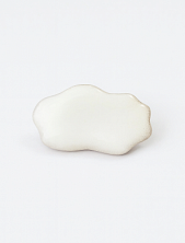 Брошь ручной работы Partala ceramics «Тучка», белая, керамика