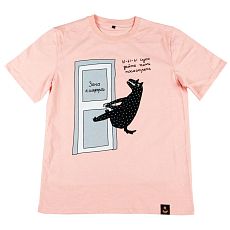 Футболка Barking store «Зона комфорта», S жен., розовый