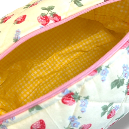 Косметичка ручной работы АМИ (Ami lé sac) «Grand», земляника, фото 3.