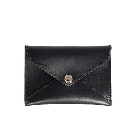 Кошелёк-конверт для документов ручной работы, Kokosina bags, натуральная кожа, чёрный, фото 1.
