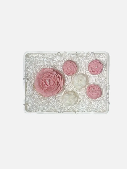 Подарочный набор со свечами «Пионы», фото 1.