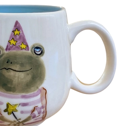 Кружка ручной работы Ким керамика с росписью Лягушка в колпаке, фарфор, 250 мл, фото 2.