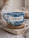 Кружка ручной работы Тата вытворяет/NF ceramics «Кроме любви твоей мне нету моря», светло-синяя, керамика, 600 мл, превью фото 2