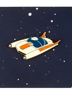 Металлический значок Heart of Moscow «Белая машинка» серия Космос 1961