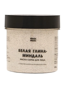 Маска-скраб Meela Meelo «Белая глина-миндаль», для нормальной и комбинированной кожи