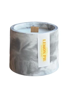 Соевая свеча в гипсовом стакане «Лимонный пирог», 120 мл