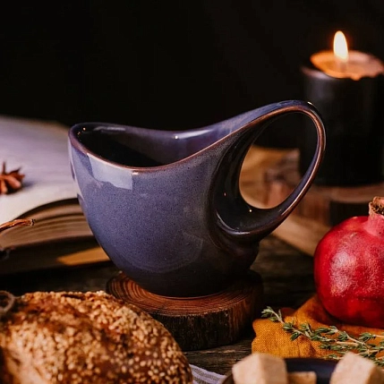 Кружка ручной работы Лутиэн Велес «Сумеречный Фангорн», фарфор, 450 мл, фото 1.