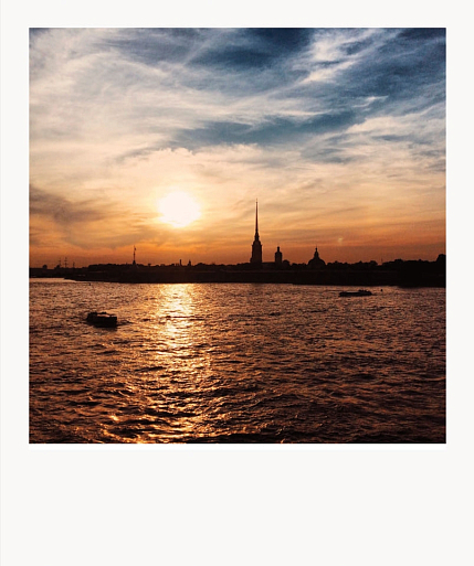 Открытка Маргарита Голуб «Закат над Невой», фото 1.