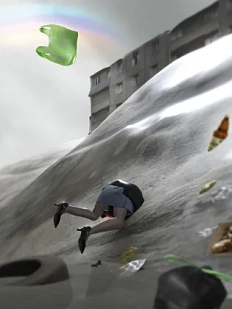 Открытка ШКЯ «Девушка в сугробе», А6