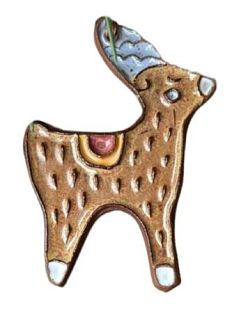Ёлочная игрушка из керамики «Олень», Partala ceramics