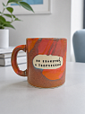 Кружка ручной работы Тата вытворяет/NF ceramics «Не е***утый, а творческий», розовая, керамика, 440 мл, превью фото 4