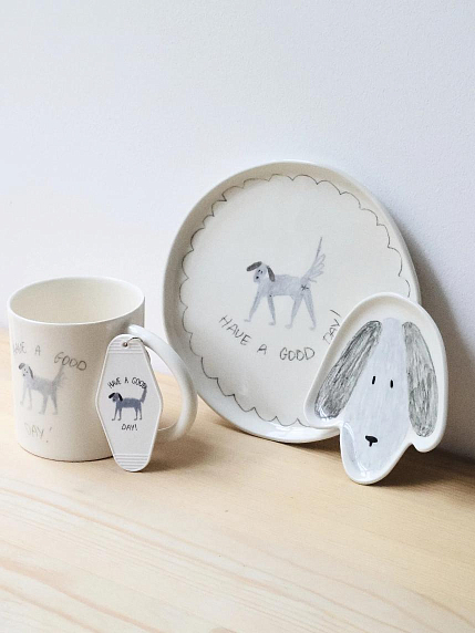 Тарелка ручной работы Ладан керамика «Have a good day», 20 см, фото 3.