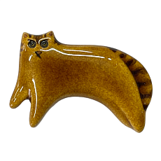Брошь керамическая «Кот»
