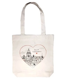 Сумка шоппер «Исаакиевский собор», белый