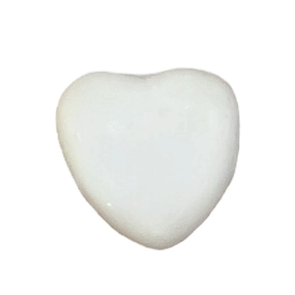 Брошь ручной работы Ceramission «Белое сердечко», керамика, фото 2.