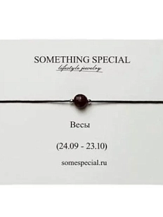 Браслет Something Special «Весы» с яшмой на черной нити