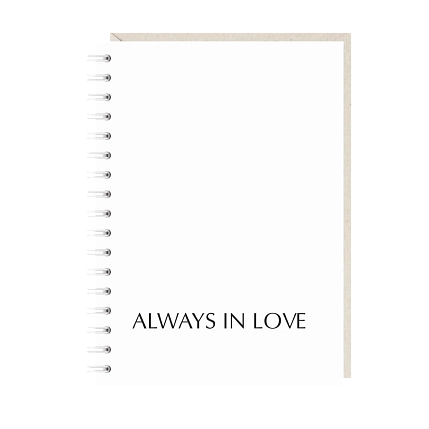 Блокнот на пружине Mitrozhe «Always in love», А6, 50 листов, белый, фото 1.