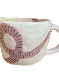 Чашка для чая ручной работы Змея, керамика, 250 мл