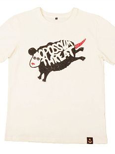 Футболка Barking Store «Opossum threat», L жен., кремовый