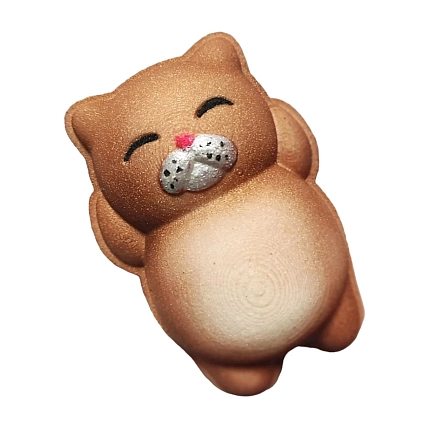 Бомбочка для ванны Nyash Nyash «Chilling cat», коричневая, фото 1.