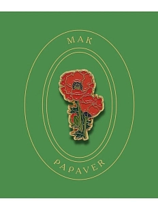 Металлический значок Heart of Moscow «Мак» серия Цветы