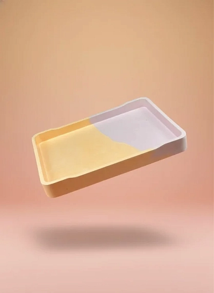 Поднос прямоугольный, «Classic», персиковый с розовым, фото 1.