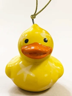 Ёлочная игрушка Утёнок в звёздах, 4 см