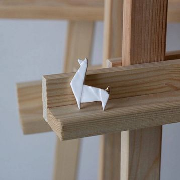 Брошь ручной работы «Лама оригами», Partala ceramics, фото 3.