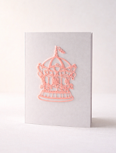 Открывающаяся открытка DARI DARI «Карусель» с фигурным элементом, розовая