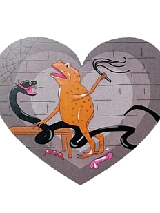 Открытка валентинка «Жаба и гадюка» №2