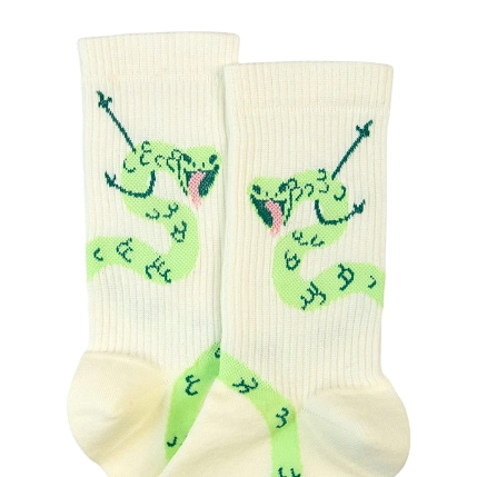 Носки «Змея», р-р 40-45, молочный, фото 3.