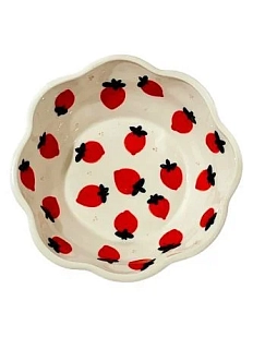 Пиала ручной работы Slowday Ceramics «Клубника», полуфарфор, 14 см