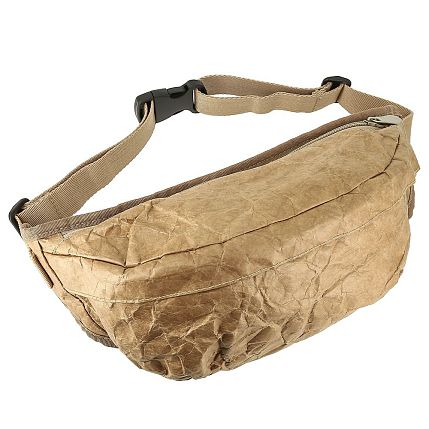 Поясная сумка Ranzel Bags «Baggy Kraft», крафт, тайвек, бежевая, фото 2.