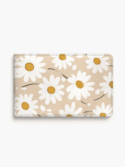 Обложка на студенческий билет DARI DARI «Ромашки», экокожа, фото 1.