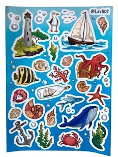 Стикерпак Лавкот «Морской», А5