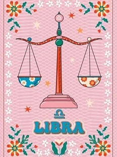 Постер интерьерный со знаком зодиака «Весы», А3