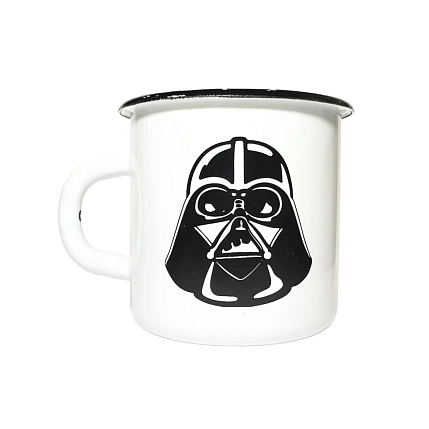 Эмалированная кружка Магтрэп «Darth Vader», белая, 400 мл, фото 1.