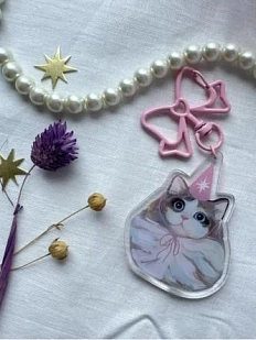 Брелок «Кошка в колпачке»