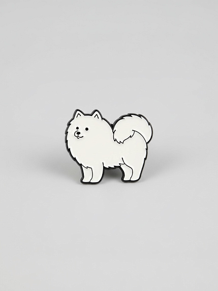 Металлический значок «Японский шпиц», 20 мм, фото 1.