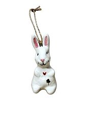 Ёлочная игрушка Мария Гордеева из керамики «Зайчик», 8 см