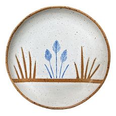 Тарелка ручной работы Синие цветы, керамика, 16 см