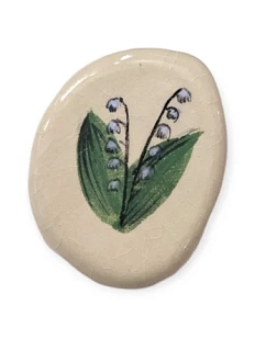 Брошь ручной работы Верба керамика «Ландыш», керамика