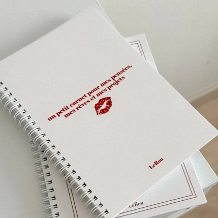 Блокнот ЛеРу «Un petit carnet» на пружине, А5, 50 листов, белый, фото 4.