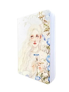 Тетрадь Оксана Викторова «Девушка с голубым вьюнком», А5, 40 листов, белый