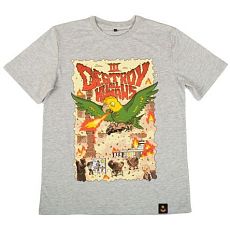 Футболка Barking Store «Попзилла», 2XL муж., серый