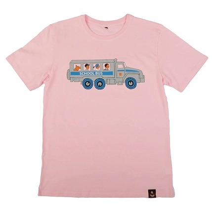 Футболка Barking store «Скулбас», М жен., розовый, фото 1.