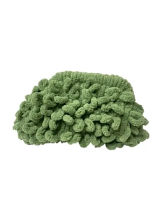 Косметичка вязаная ручной работы, оливковая