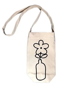 Сумка для вина Цветочек, однотонная